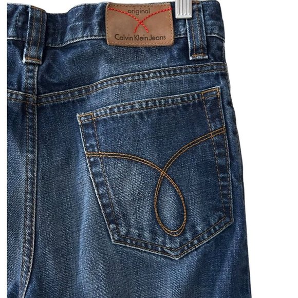Original Calvin Klein Denim  Straight Bootcut Jeans Womens 29 x 29 Medium Wash - Picture 7 of 12